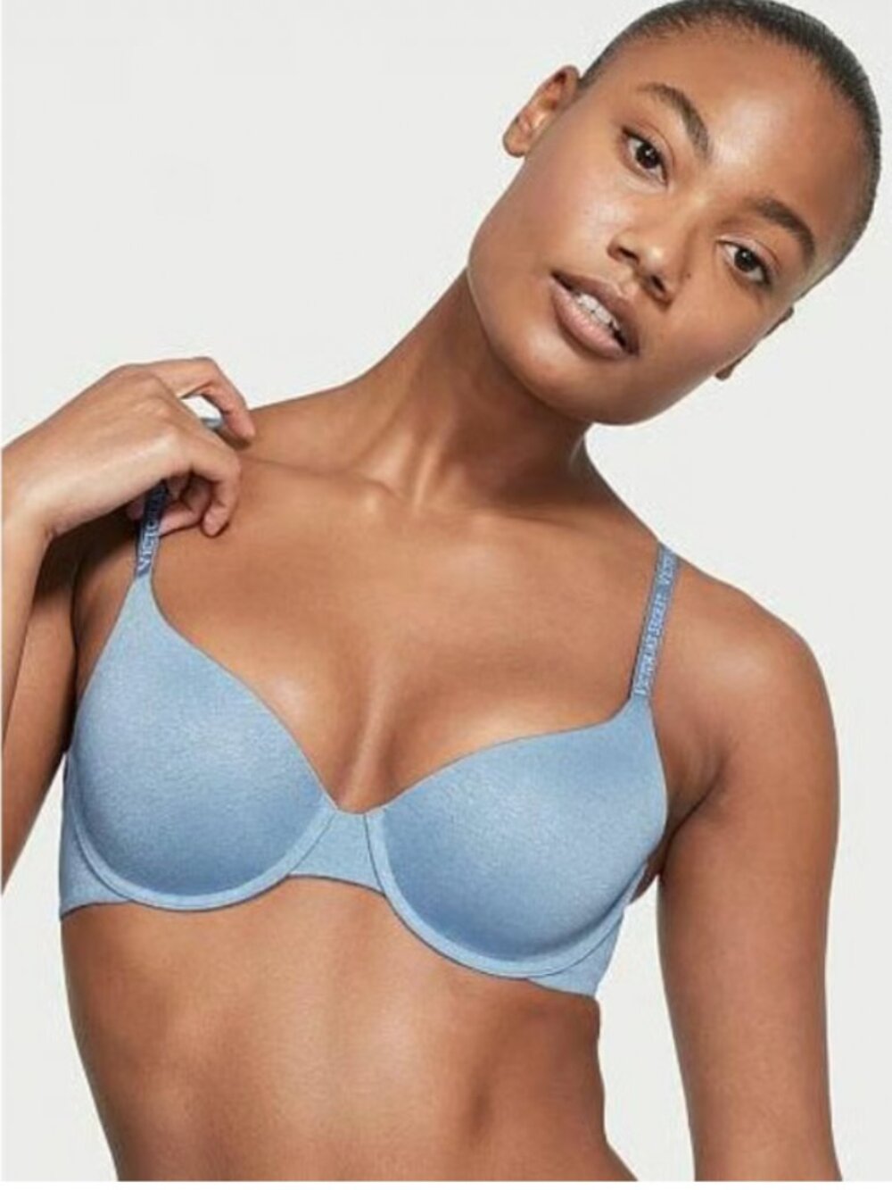Victoria's Secret The T-Shirt Lightly Lined Demi Bra Light Blue